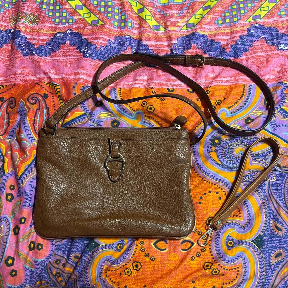 Lauren Ralph Lauren Pebbled Faux Leather Convertible Crossbody Bag